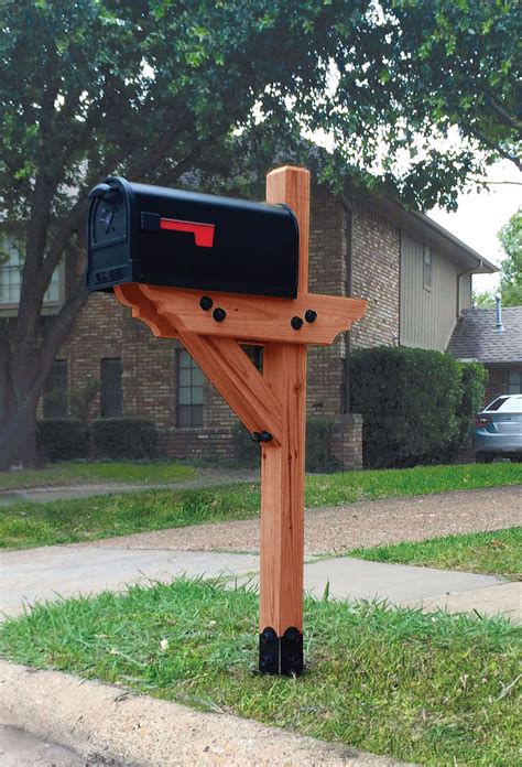 boxed wood post for steel post|wooden post for mailbox.